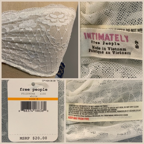 Free People Intimately White Lace Bandeau Bra - Picture 8 of 8